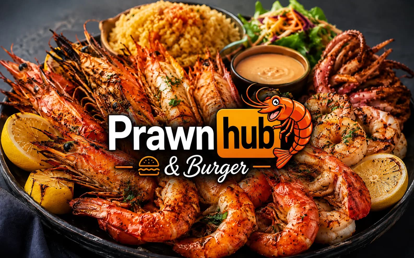 Prawn Hub featured seafood meal